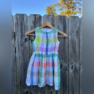Crewcuts: Multicolor Plaid Cotton Sleeveless Dress: Size 6
